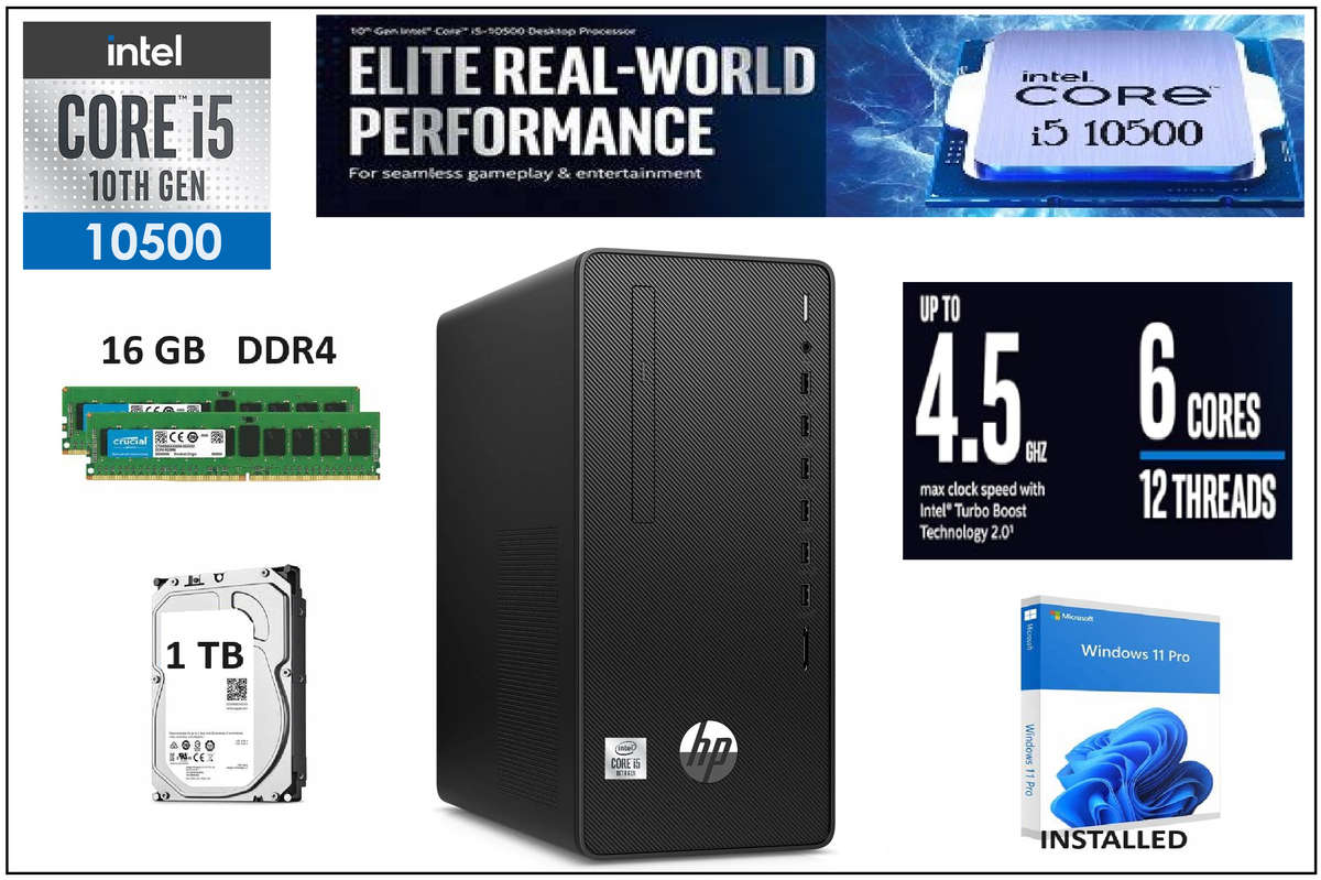 10th GEN Intel Core i5 - HP 290 G3 Tower PC