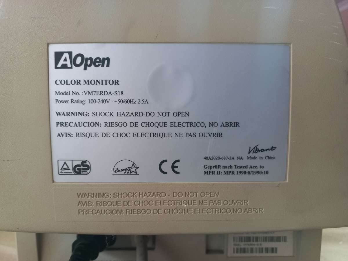 AOpen 17" CRT Monitor