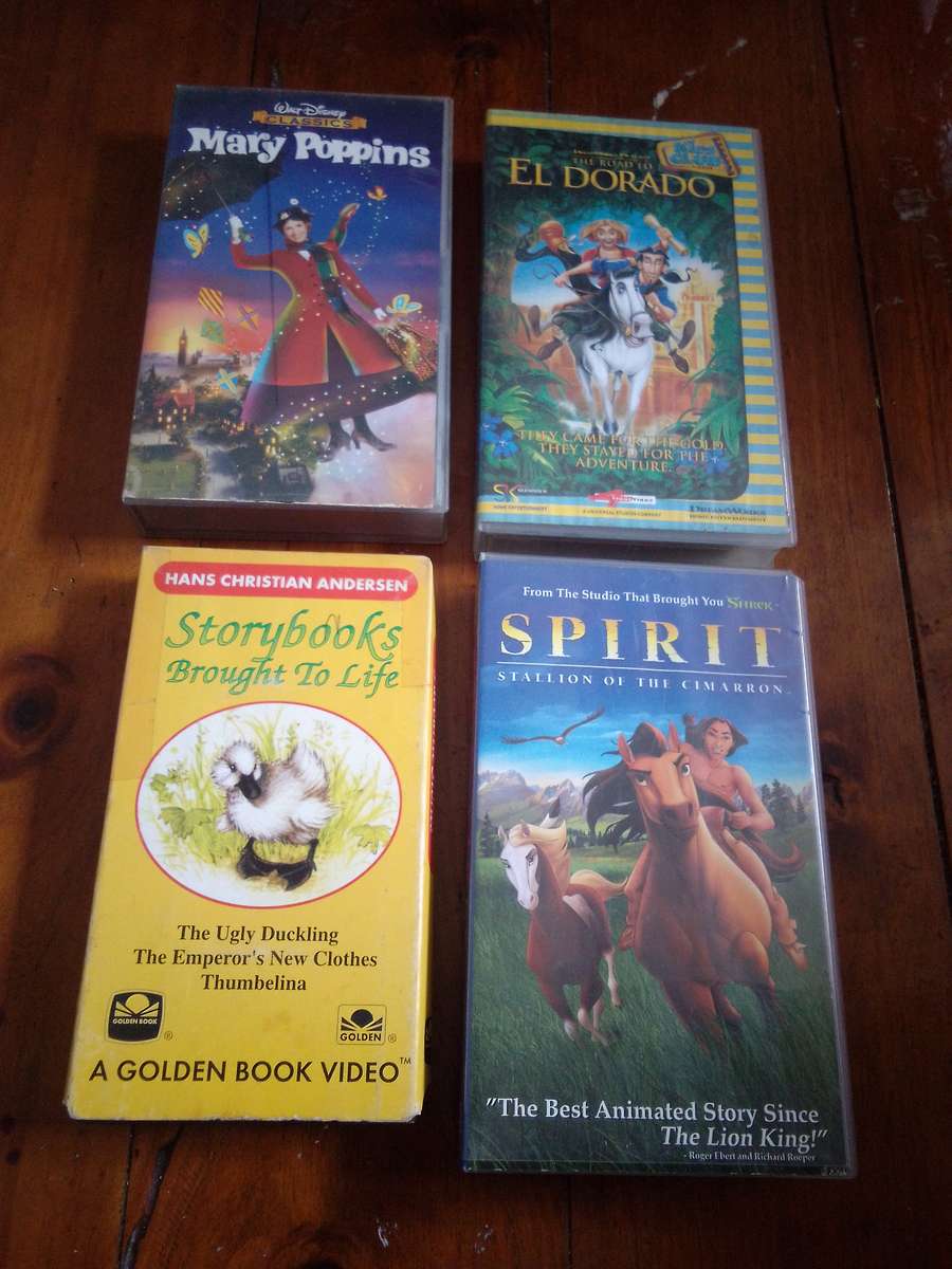 4 x Classic Children's Animated VHS Cassettes