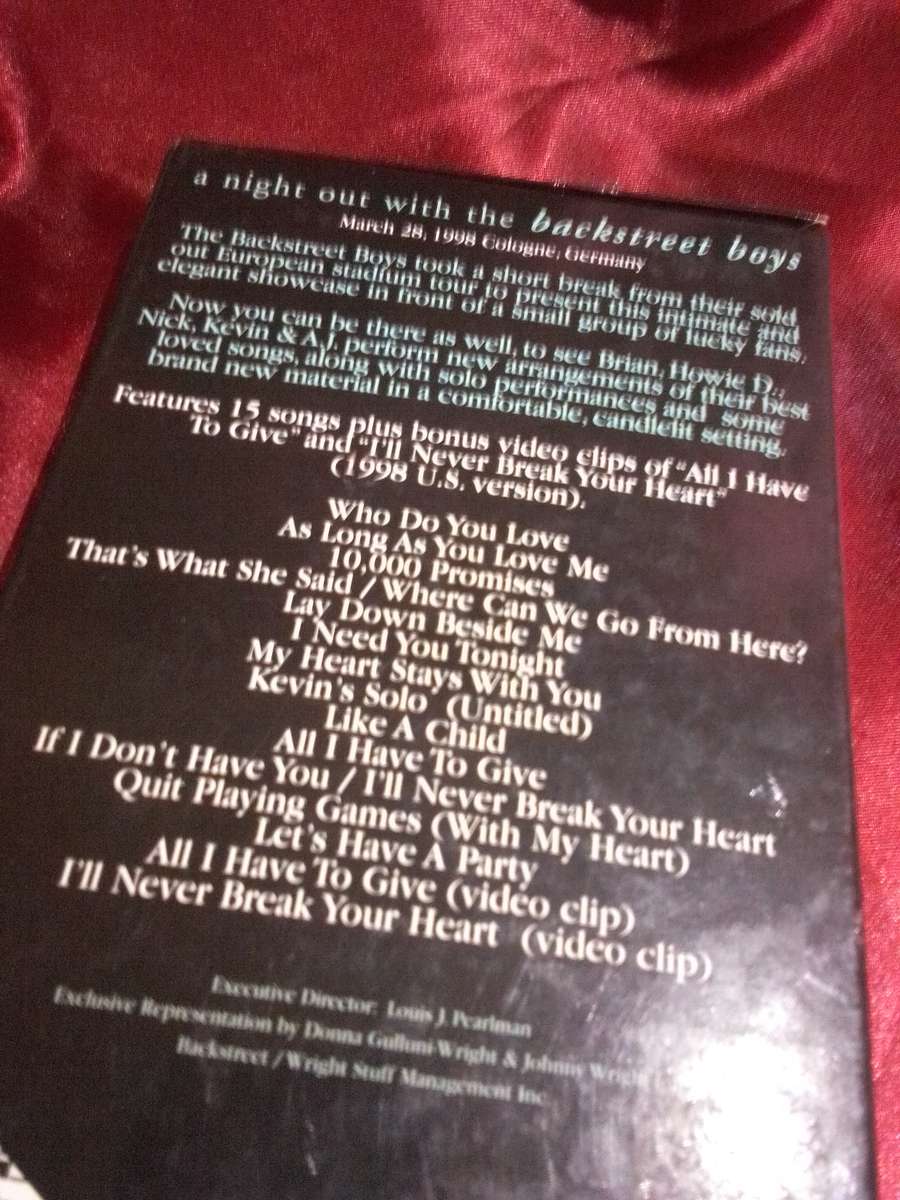 Collectable 1999 backstreet boys VHS Boxset