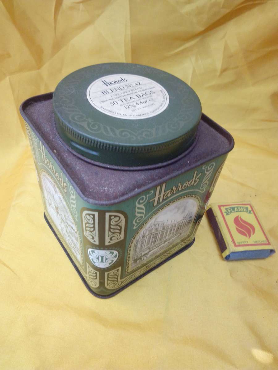 Vintage Harrods Blend No 42 Tin Tea Caddy