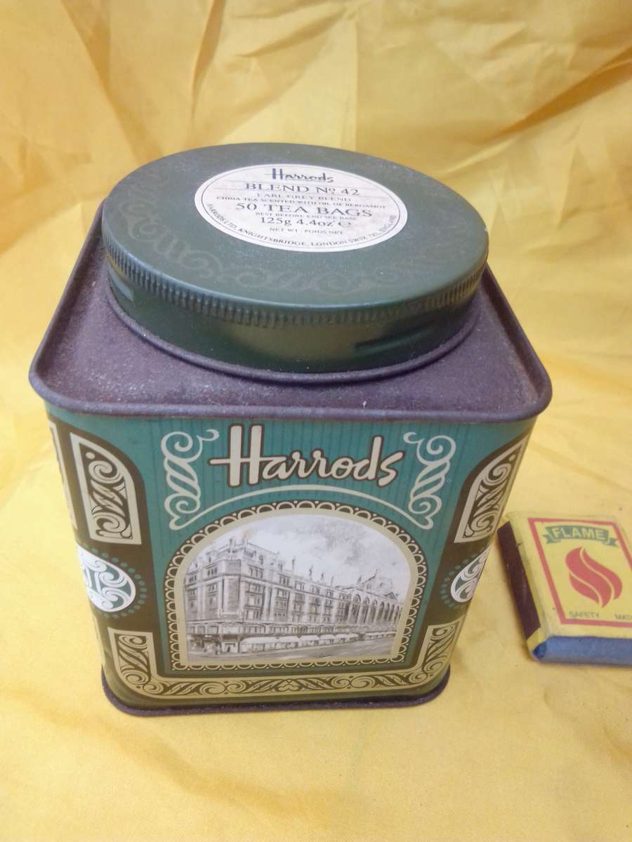 Vintage Harrods Blend No 42 Tin Tea Caddy