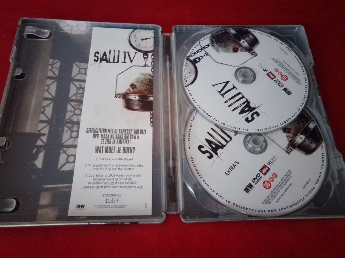 Steelbook DVD SAW IV 2 DISC SPECIAL EDITION UNRATED & UNCENSORED