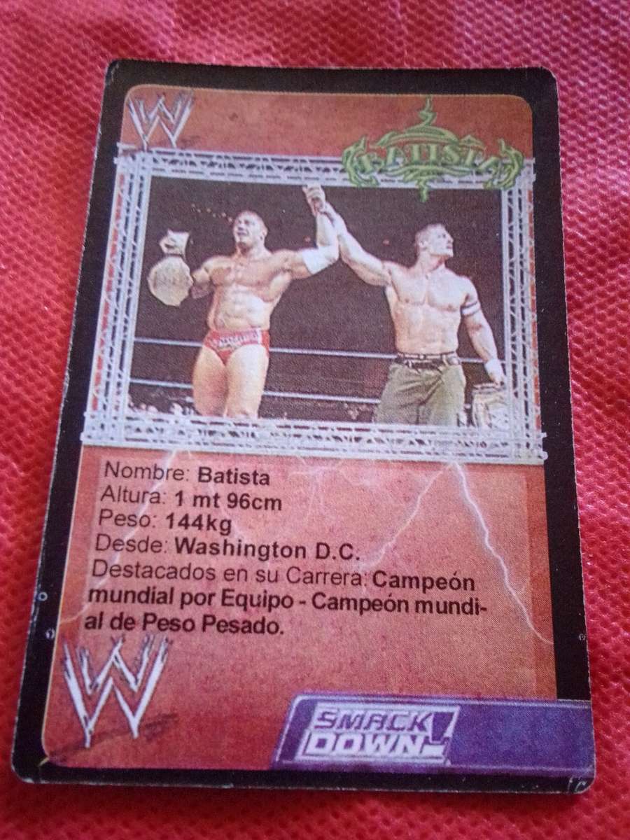 WWE SMACK DOWN 'DAVE BATISTA' TRADING CARD