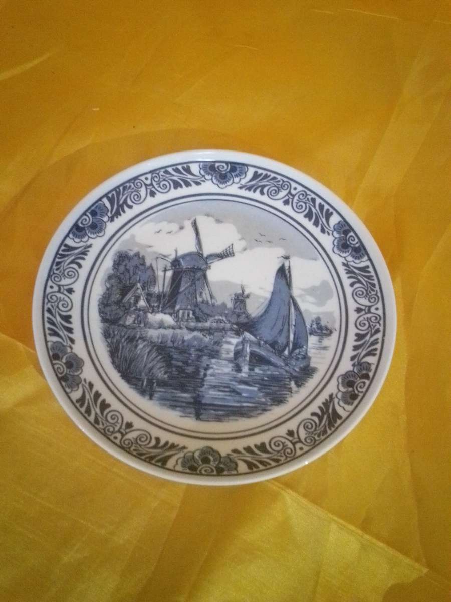 Vintage Delft Blue & White Plate