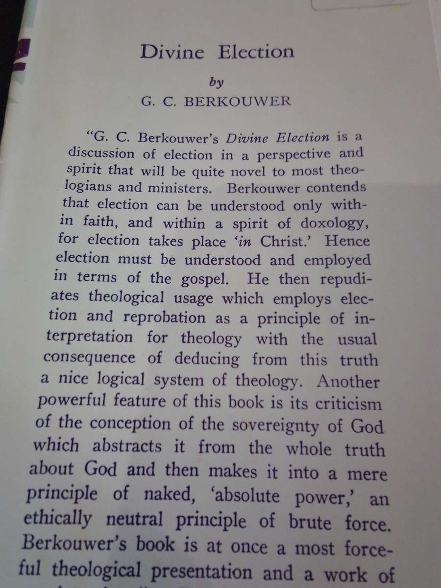 Divine Election 'Studies in Dogmatics' 1968 Hardcover