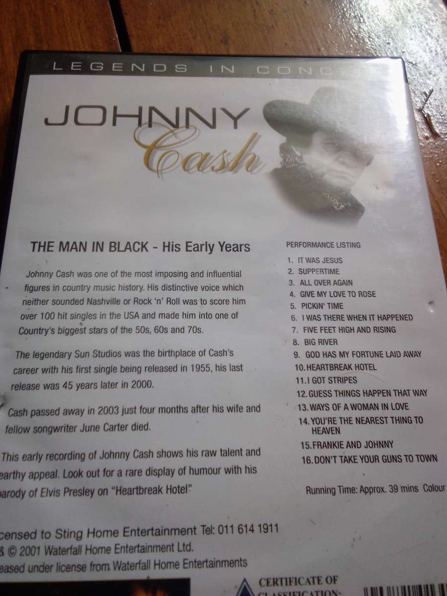 Legends In Concert - Johnny Cash DVD