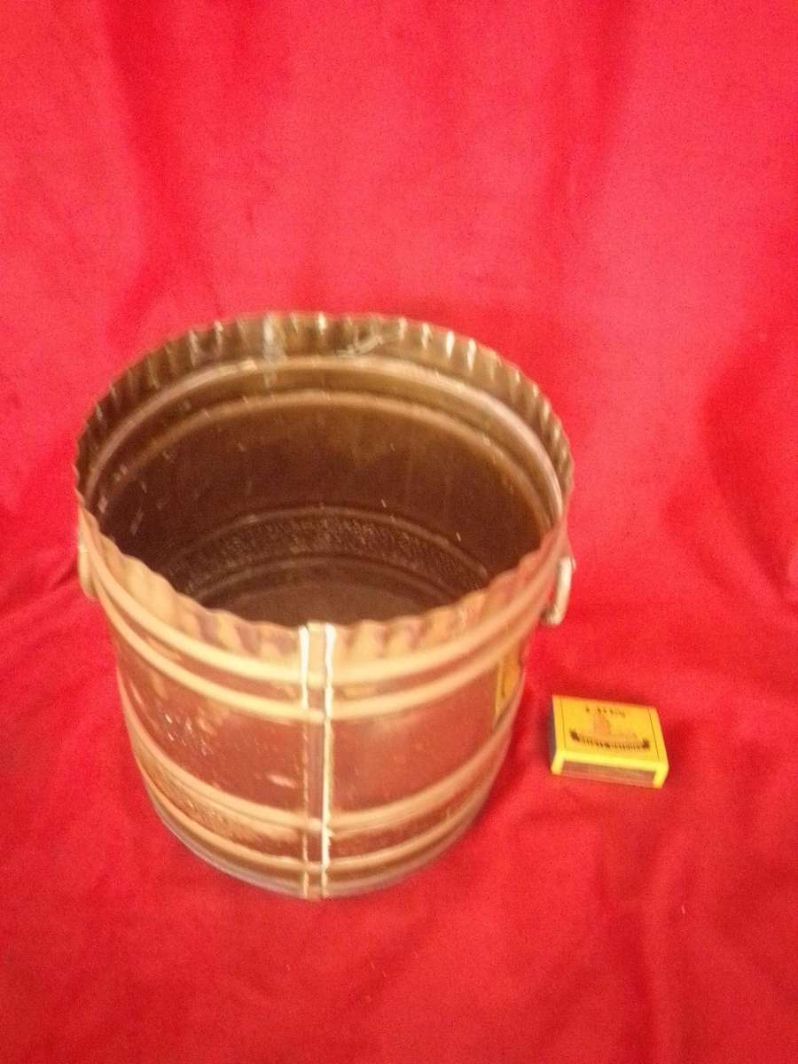 Edwardian Hammered Brass Planter