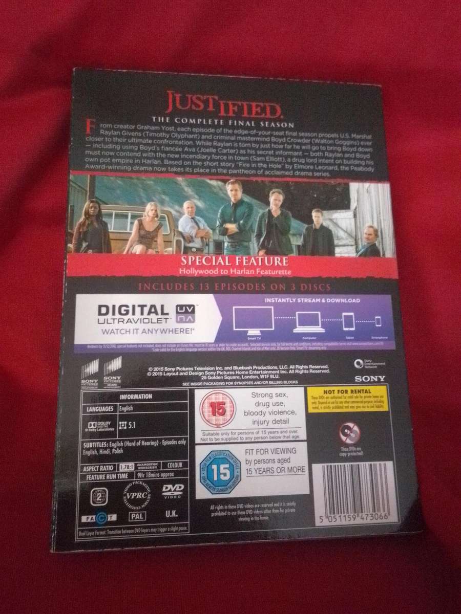 JUSTIFIED - The Complete Final Season DVD Box Set