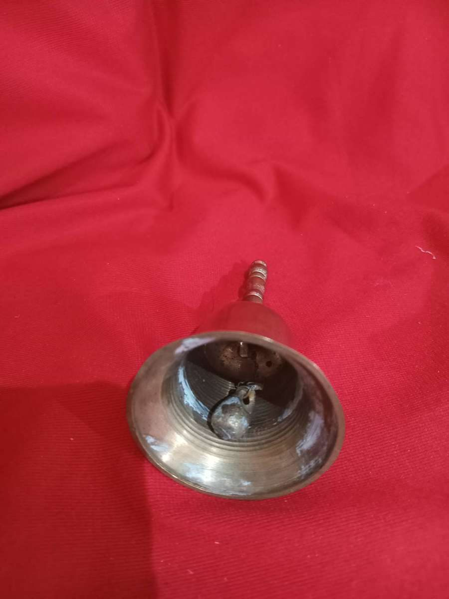 Vintage Brass Table Bell with Original Striker