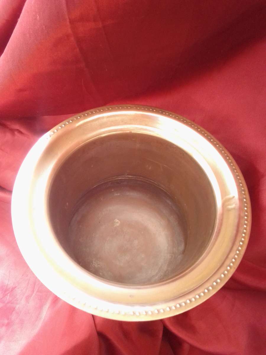 Large Edwardian Brass Wine Cooler