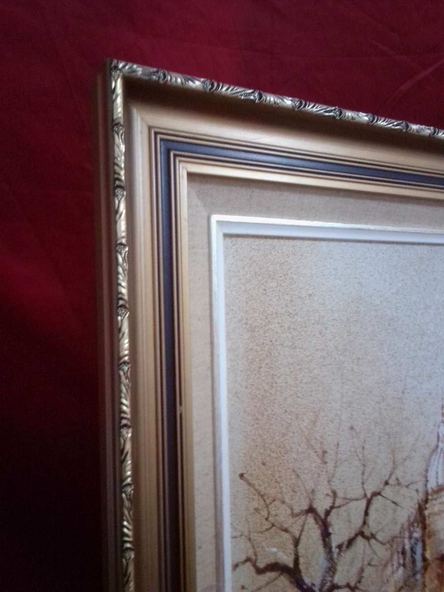 Internationally Acclaimed Artist Boris Chezar (1913 - 2008) Sand & Oil on Board - Signed