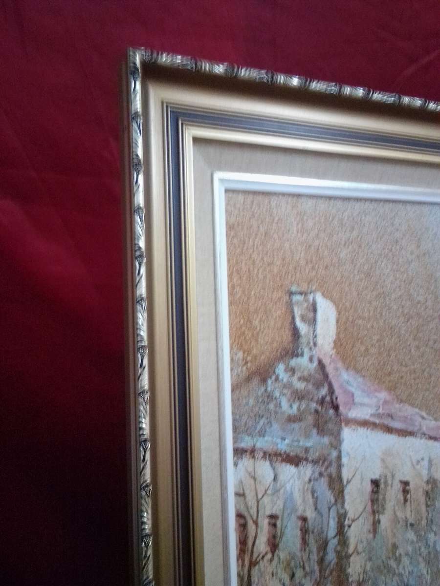Internationally Acclaimed Artist Boris Chezar (1913 - 2008) Sand & Oil on Board - Signed