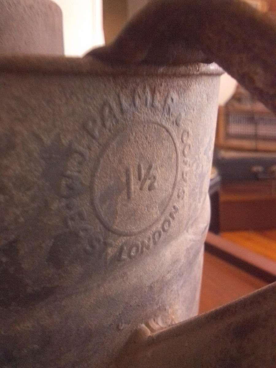 Vintage W.J. Palmer & Co Galvanized 1 (1/2) Gallon Watering Can