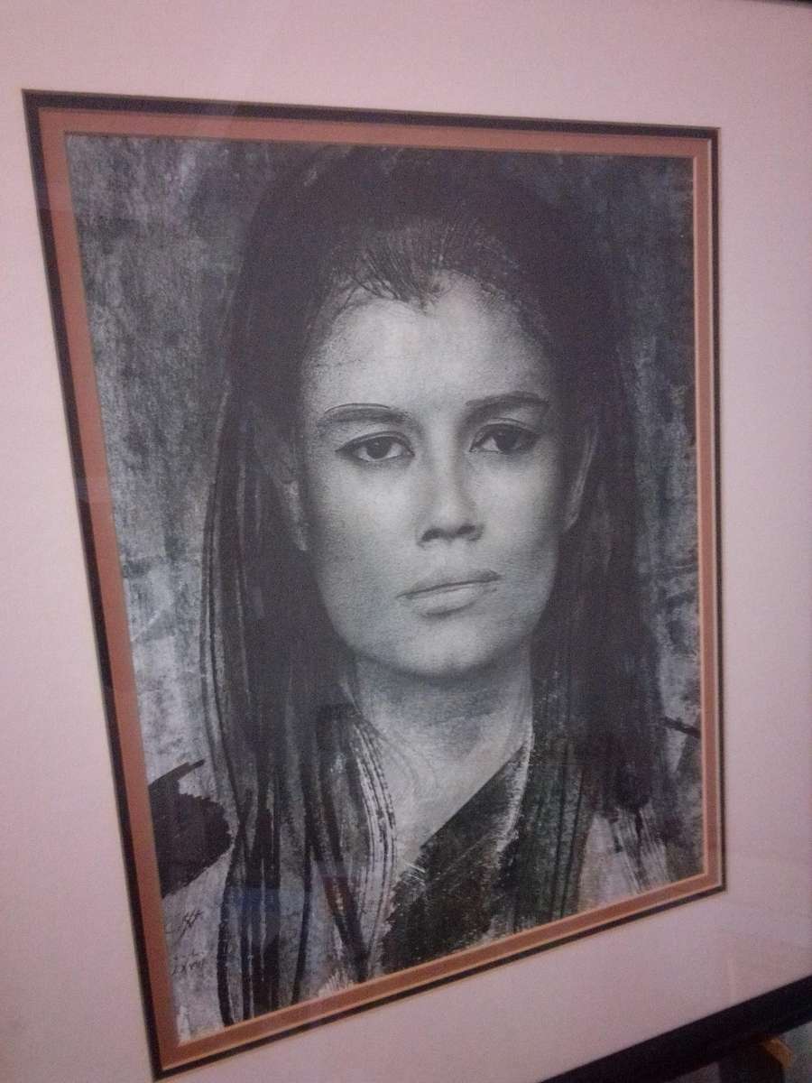 Famous Italian Artist Pietro Annigoni (1910 - 1988) Signed Print Dated 67'