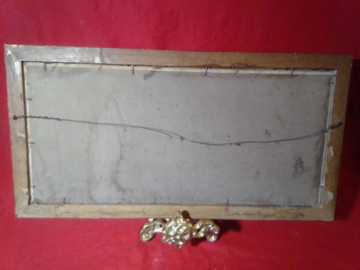 Early 1900's Oil on Canvas Stretched over Board 'Forest & Stream' Signed T over C