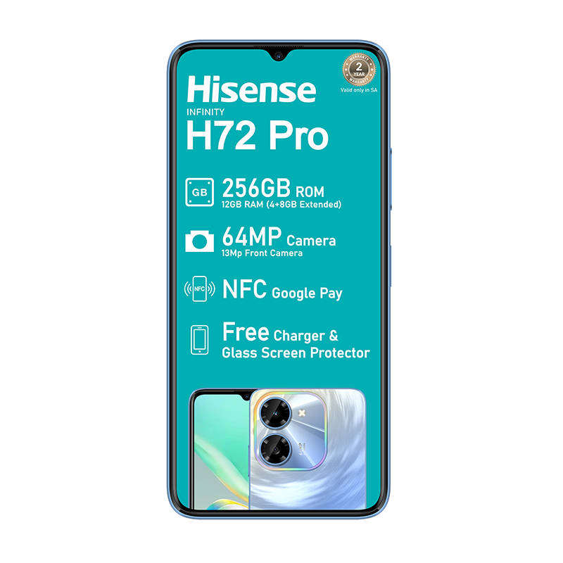 Hisense H72 Pro 4G Dual Sim 256GB - Blue With Box And Accessories (Excellent Condition)