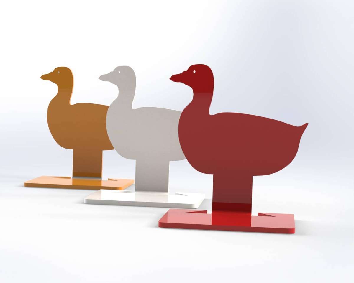 set of 3 shooting target 2mm ( Duck)
