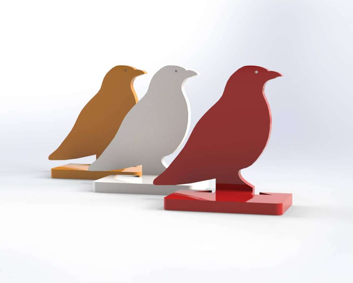 set of 3 shooting target 2mm ( Pigeon)
