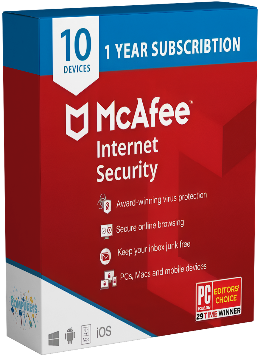 McAfee Internet Security - 10 Devices 1 Year
