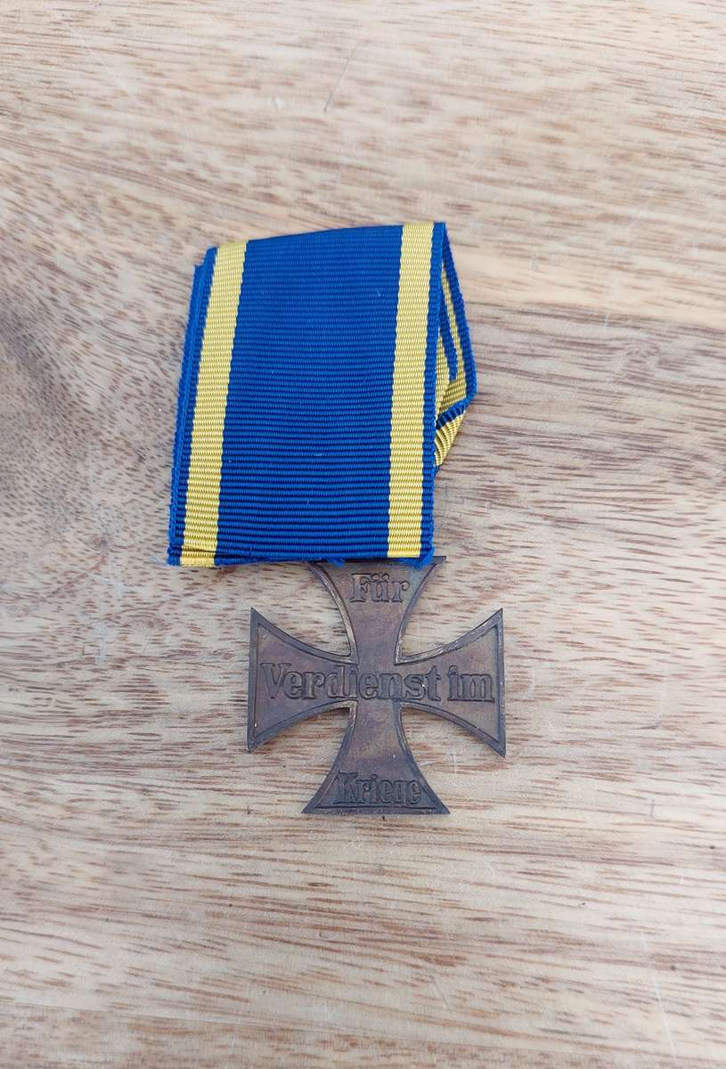 - WW1 Brunswick War Merit Cross 2nd Class on Combatant Ribbon  -