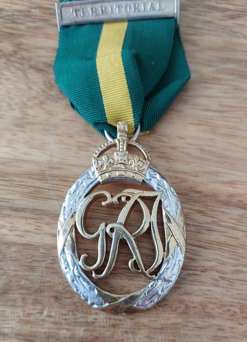 - Efficiency Medal George VI with Territorial Clasp and Original Ribbon -