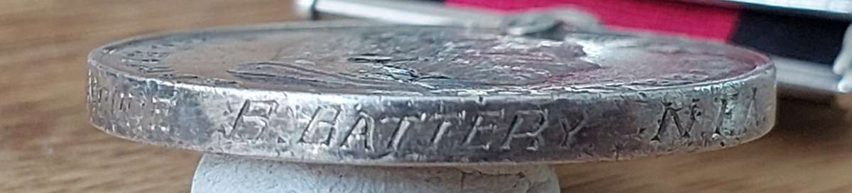 # Full Size 1907 Natal Rebellion Medal with 1906 Clasp to (DVR. J. Moore. B.Battery. N.F.A. ) #