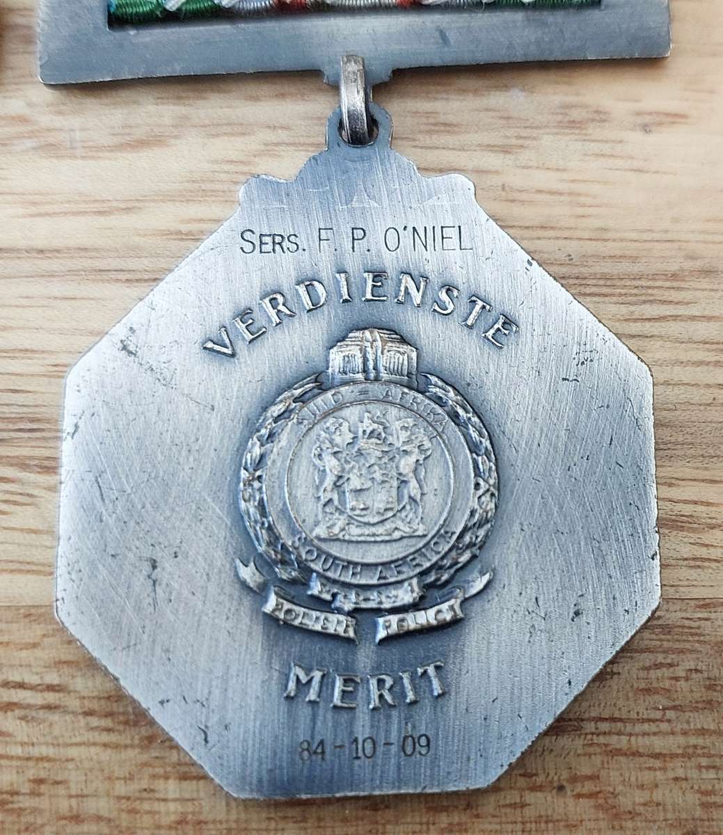 #SA Railway Police Medal Pair to SERS. F.P. O'Niel #