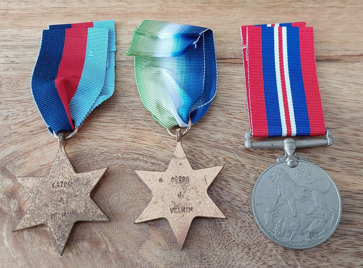 # WWII Group of 3 x Medals to 68786 J. Welham #