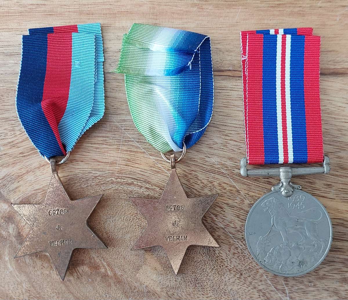# WWII Group of 3 x Medals to 68786 J. Welham #