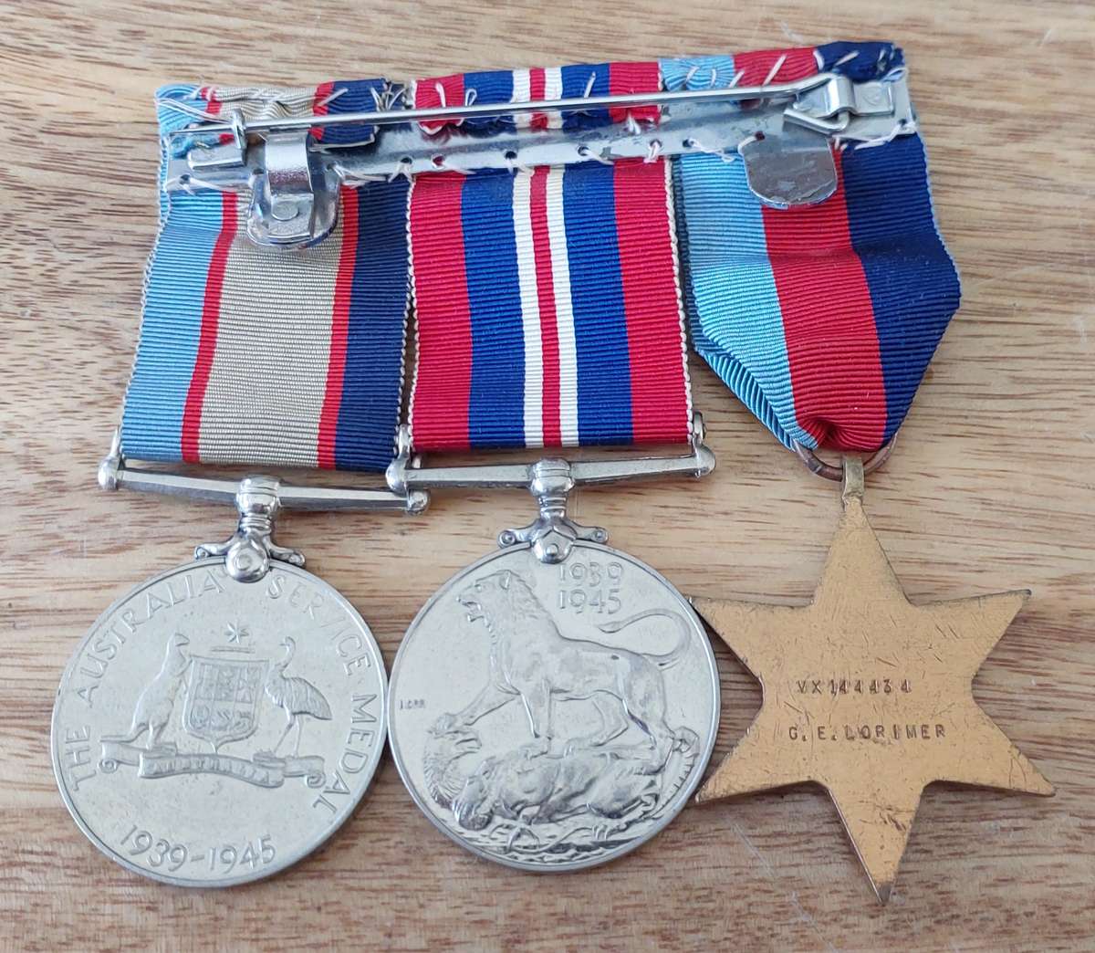 # Very Nice Australian Imperial Forces Group of 3 x WWII Medals to G.E. Lorimer #