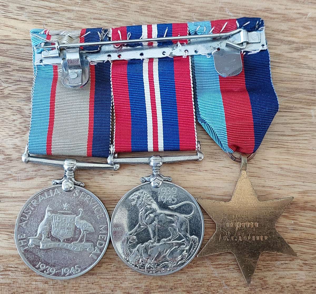 # Very Nice Australian Imperial Forces Group of 3 x WWII Medals to G.E. Lorimer #