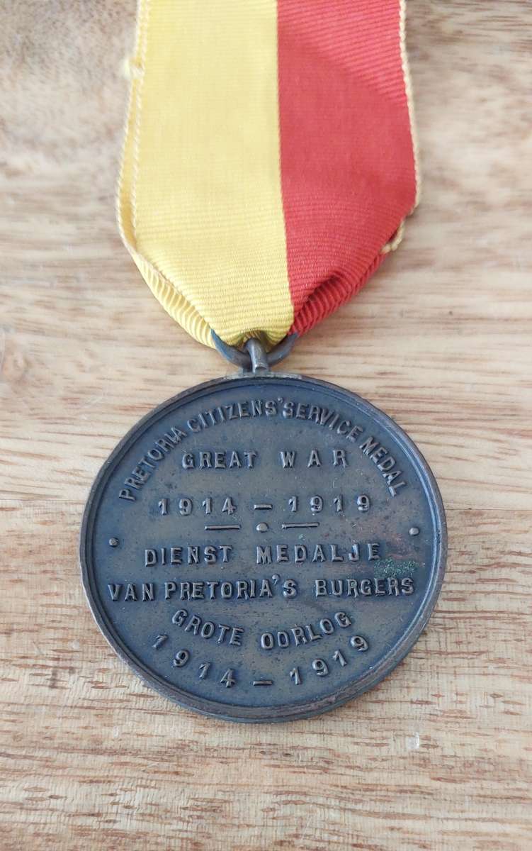 # WWI Pretoria Citizens Service Medal (Unnamed as Issued) #