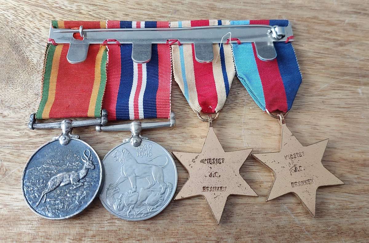 - Group of 4 x WW2 Medals to W153127 J.D. Branken -