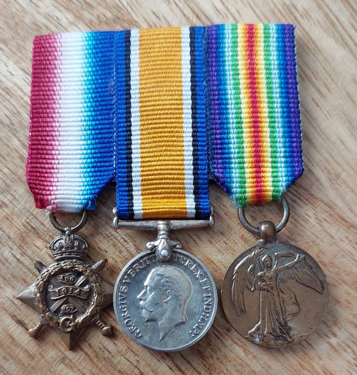 - Great War Miniature Trio with the Scarcer 1914 Star -