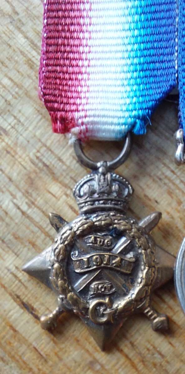 - Great War Miniature Trio with the Scarcer 1914 Star -