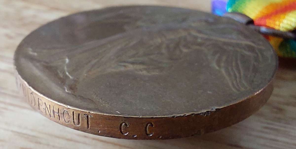 - Great War WWI Victory Medal to PTE M. Bezuidenhout C.C. -