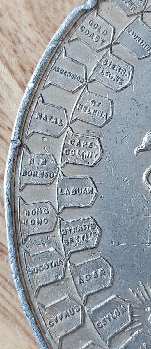 - 1897 British Empire Queen Victoria (White Metal) Medallion. Weight 134.30g -