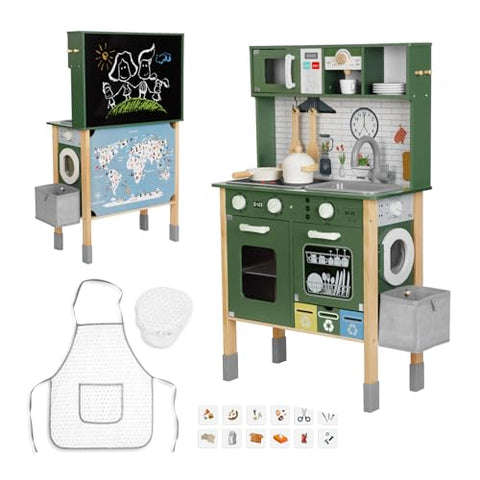 Wooden Kitchen Play Set (Green)