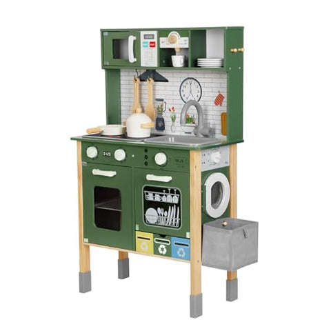 Wooden Kitchen Play Set (Green)