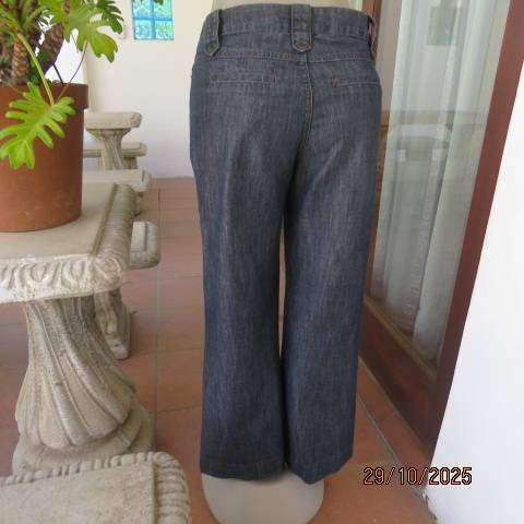 RE flare leg regular fit denim jeans in blue polycotton. Size 34.