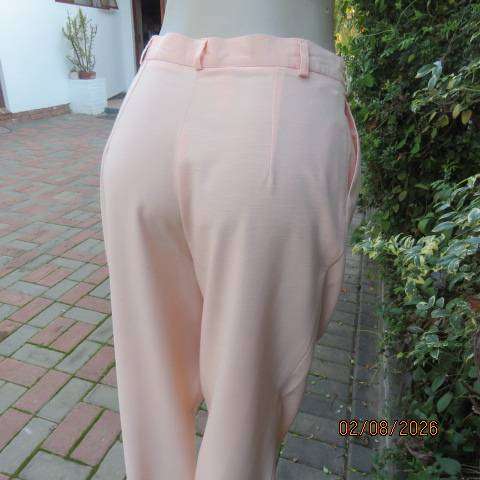 Woolworths light apricot polyester-viscose dress pants size 38 with pleated front and side pockets