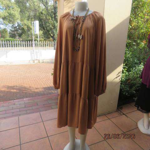 Tango viscose tiered wide long sleeve slip over dress size 46-48