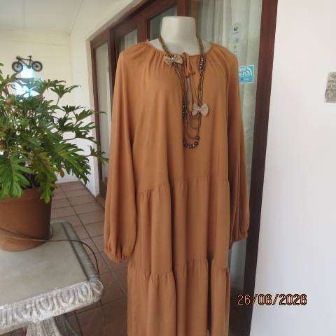 Tango viscose tiered wide long sleeve slip over dress size 46-48