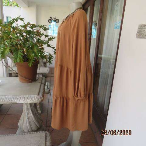 Tango viscose tiered wide long sleeve slip over dress size 46-48
