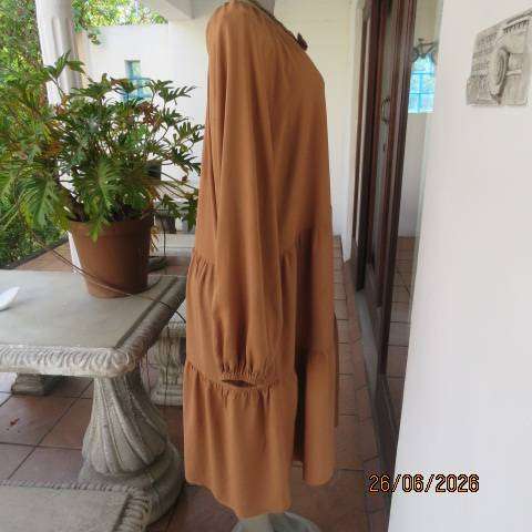 Tango viscose tiered wide long sleeve slip over dress size 46-48