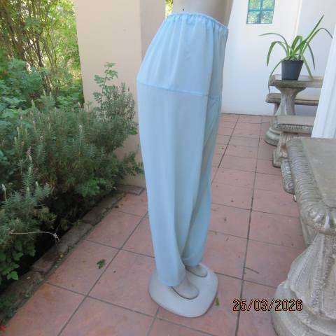 Aquamarine 3-Piece Outfit from India - Textured Wash & Wear Embroidered Polyester, Size 36