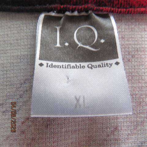 Red and black stretch polycotton pinafore with front buckles and pockets, size 40-44