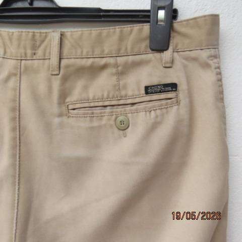 Oakridge beige chino men's tailored pants with back-side  pockets, size 38
