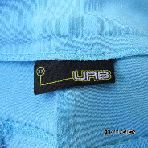 URB cornflower blue low rise size 32 flare leg stretch polyester pants.